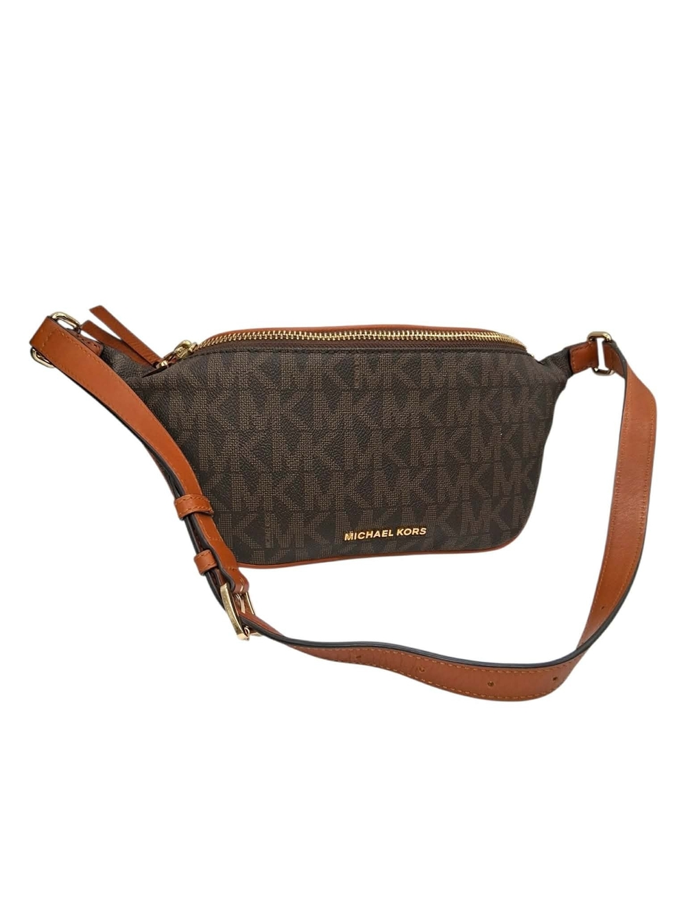 Michael Kors Rhea Zip-Top Extra Monogram Fanny Bag